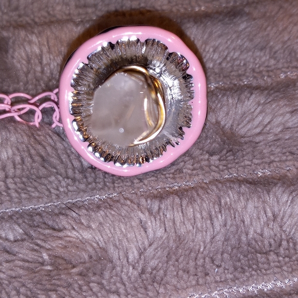 Handcrafted Glass Mushroom Crystal Necklace Pierced - Picture 5 of 5